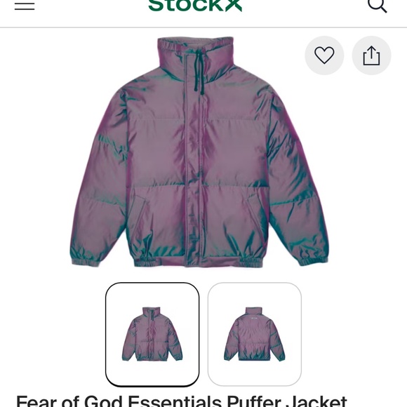 Essentials fear of God Puffer - Picture 1 of 2